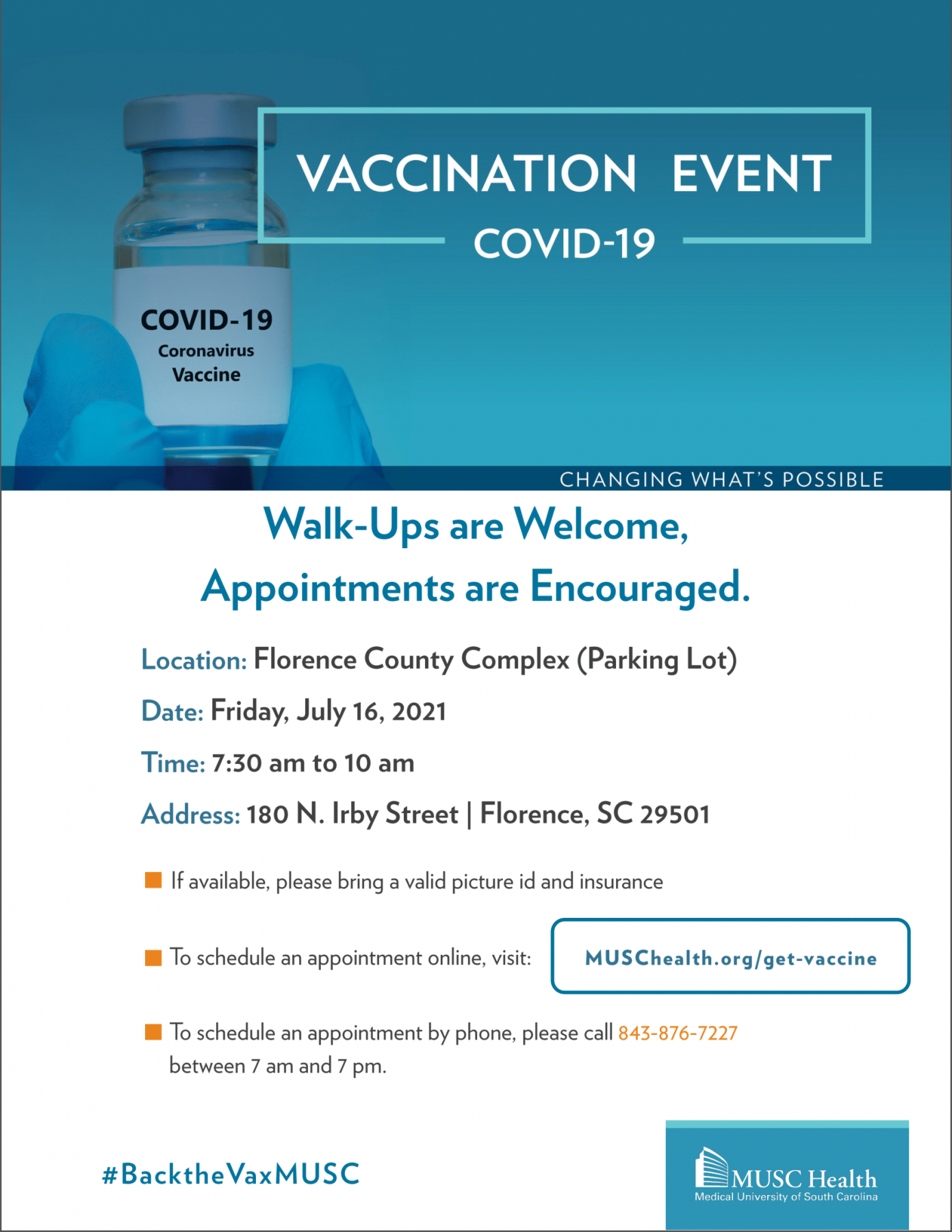 Vaccination Event Flyer