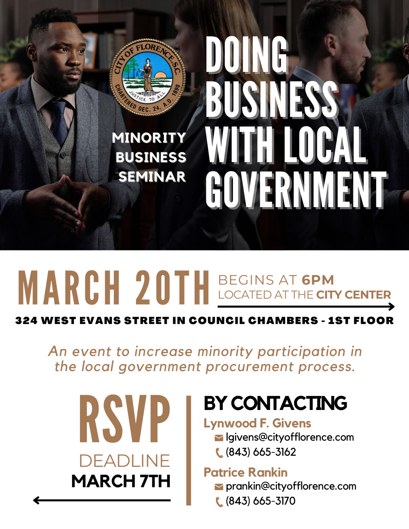 minority business seminar flyer